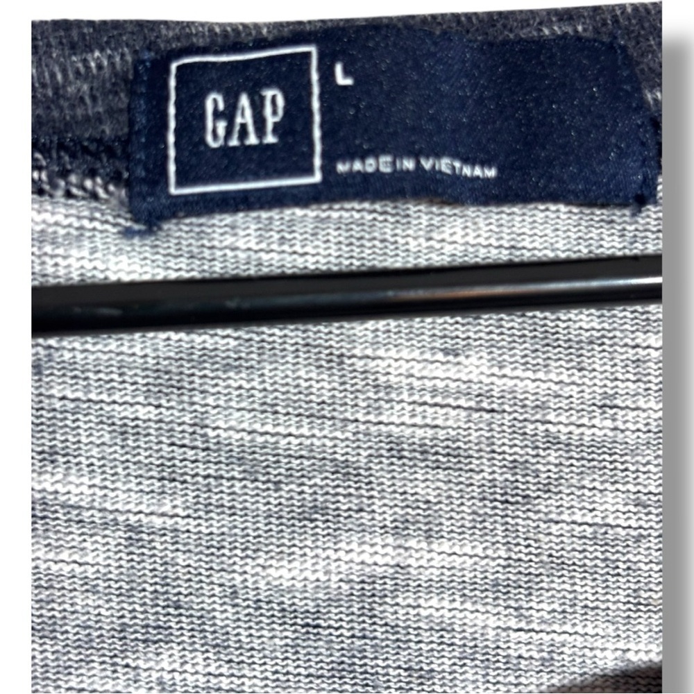 GAP Blue-Gray Sheath Knit Casual Mini Dress Straight Boat Neckline 3/4 Sleeves - Picture 11 of 15